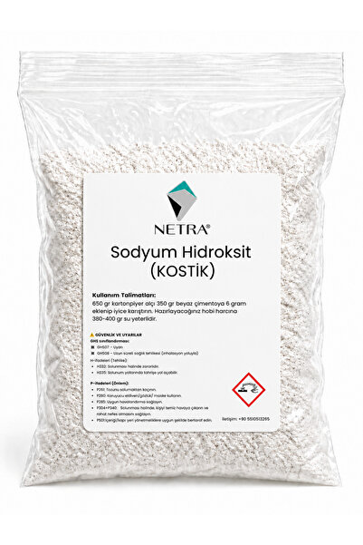 NetraKompozit Tıkalı Lavabo Açıcı Süper Etkili Kostik Payet Kostik Sabun Yapı...