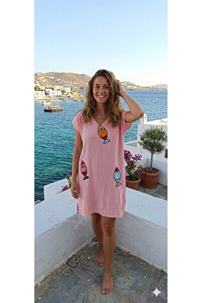 Genel Markalar Muslın Nakışlı Elbise