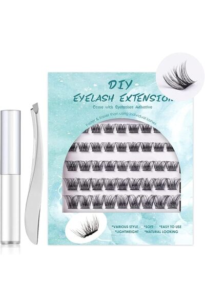 Aputue Individual Cluster Lashes, 45 Clusters DIY False Eyelashes Kit with So...
