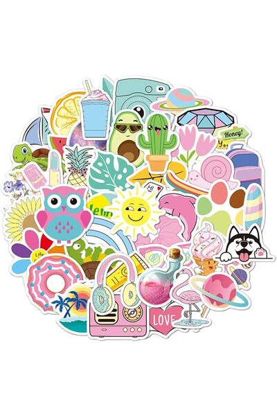 Generic 50PCS Butterfly Mini Stickers Pack Colorful Lovely Waterproof Sticker...