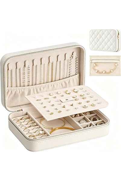 GENERAL Travel Jewelry Case for Women, Portable Jewelry Organizer Box with St...
