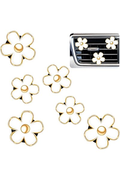 SWIUKPHE 6Pcs Daisy Car Air Vent Clips, 3cm & 3.3cm Cute Flower Air Freshener...