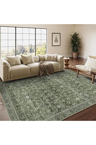 GENERAL PureCozy Vintage Beige Living Room Rugs 160x230cm Washable Rug | Non ...
