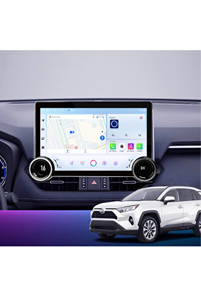 Carplayer شاشة أندرويد لسيارة تويوتا راف 4، طراز 2020-2025، بمقبضين، تدعم كار...