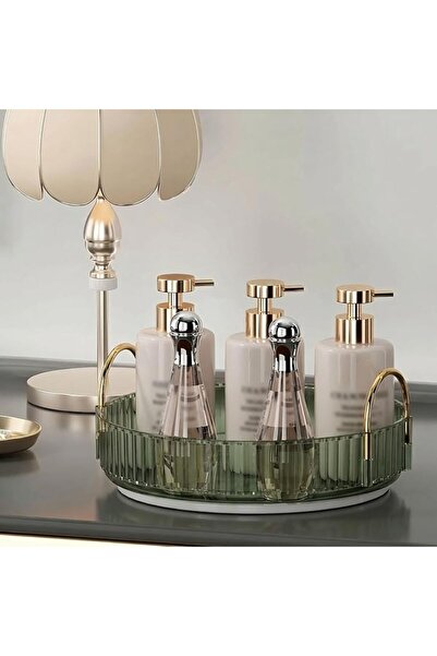 GENERAL Bathroom Desktop Organizer 360 Rotating, Vanity Makeup Washable Stora...
