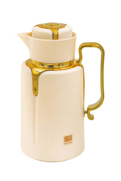 BASURRAH tea and coffee thermos, gilded beige color, 1 liter