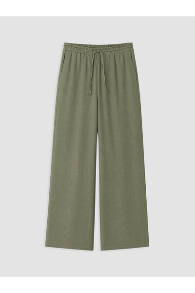 LC Waikiki Nevavm Plus Size Women's Muslin Trousers with a Difference