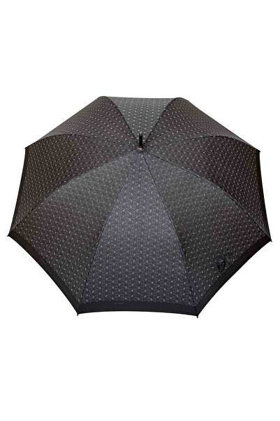 Parasol Umbrela negru cu model Mozaic 3D - deschidere automata,