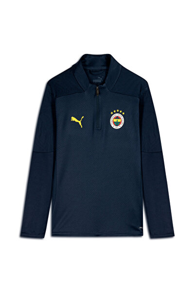 Puma Fenerbahçe Sk Training 1/4 Zip Kids Navy Blue T-Shirt