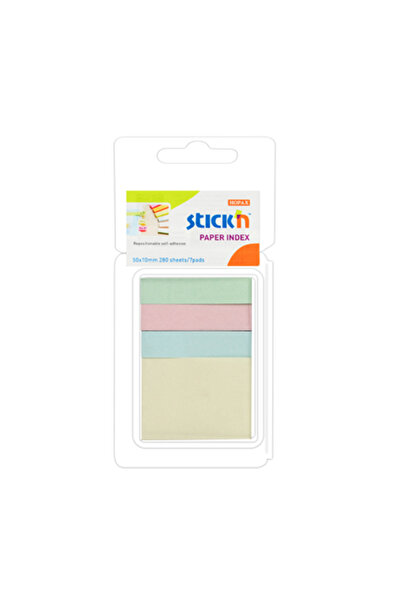 Hopax Stick Index Hartie Color 50 X 12 Mm + 50 X 38 Mm, 4 X 40 File/Set, Stic...