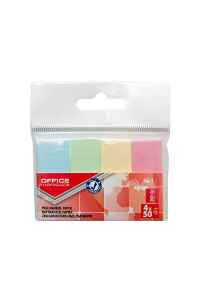OFFICE products Samolepicí bločky 50 x 20 mm, 4 x 50 ks/sada, - 4 pastelové b...