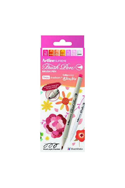 artline Carioca Corp Triunghiular, Supreme Flower Meadow, Varf Flexibil (Tip ...