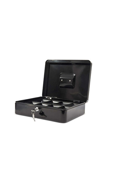 MAUL Metal Money Box, 300 X 250 X 87 Mm, - Black, Black