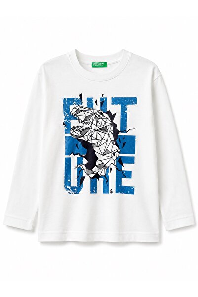 United Colors of Benetton تيشيرت للأولاد بأكمام طويلة 10K5 1/6 سنة