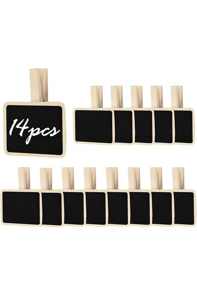 X SPRING Mini Blackboard Clips, 14 PCS Small Chalkboard Tags with Metal Clips...