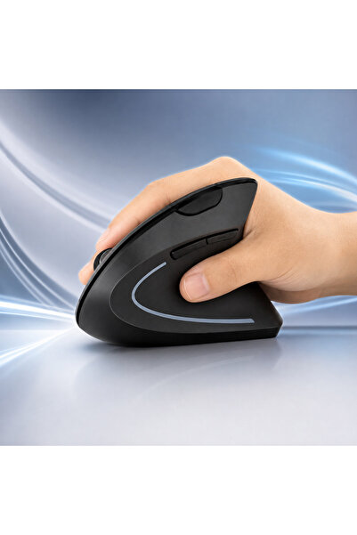 wiks Kablosuz Mouse Bilek Destekli Dikey Tasarım Ergonomik Ofis ve Ev Kullanımı için