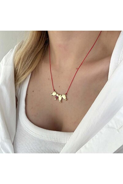 Alice İsstanbul Red String Row Fish Necklace