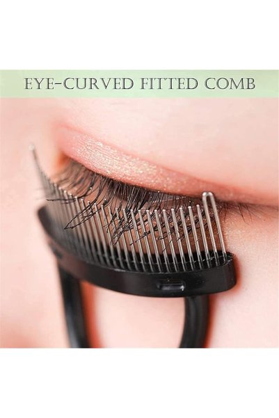 Aputue Eyelash Brush, Stainless Steel Needle Lash Separator with Protective Cap, Portable Comb for P