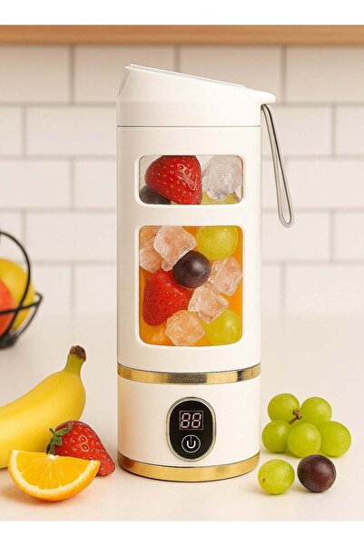 Generic Portable Electric Juice Cup Blender Rechargeable Stainless Steel Juicer, 4-8 Blade High-Speed Ice Crushing Personal Smoothie Maker, Multi-Functional Fruit Juicer Cup for Home, Travel & Office