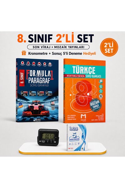 Mozaik Yayınları 8.Sınıf Türkçe ve formula paragraf soru bankası seti(kronome...
