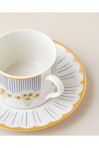 English Home Lora Spring Porselen 4 Parça 2 Kişilik Kahve Fincan Takımı 110 ml Renkli