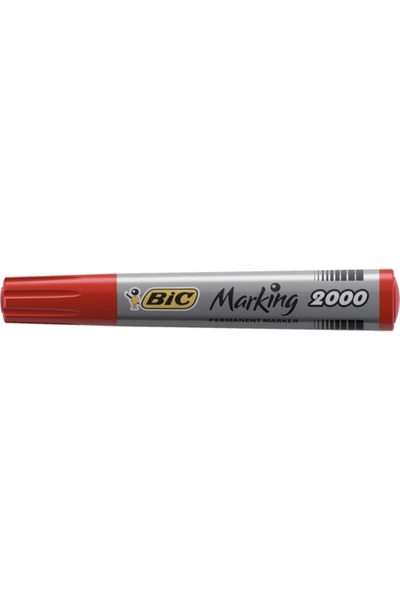 OEM Bic 2000 permanent marker red, rounded writing tip