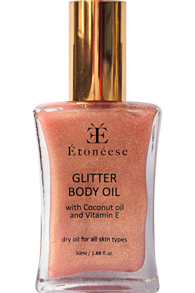 Etoneese Ulei de corp uscat cu particule de aur, 50 ml