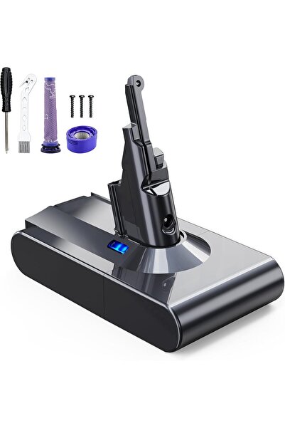 Evary Replacement battery for Dyson V8 vacuum cleaner, 8000 mAh Li-Ion, kit w...