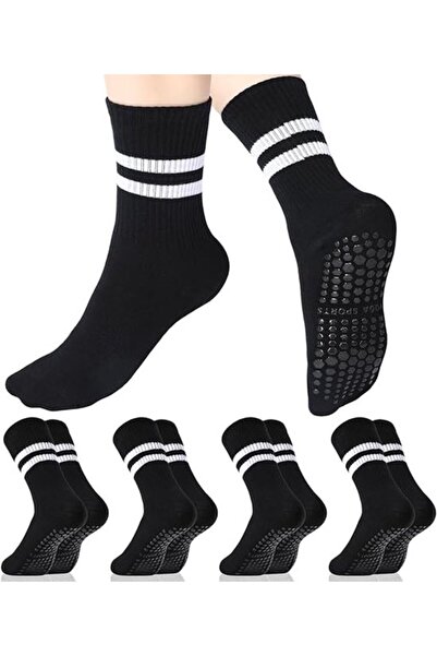 STARSTAR Anti-slip socks 4pc black yoga/Pilates/ballet home.