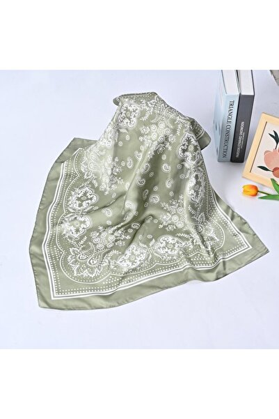 STARSTAR Women's rayon scarf 70x70cm chocolate paisley square headscarf.
