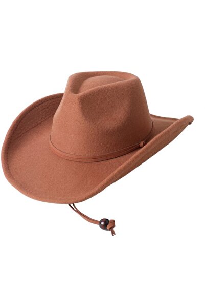 STARSTAR Cowboy hat khaki retro felt adjustable 53-55cm.