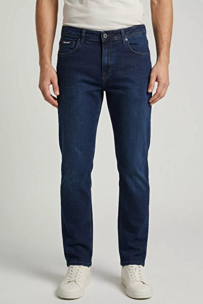 GÜLSELİ Dark Navy Blue Men's Large Size Jean Jeans