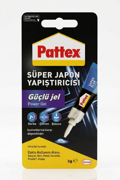 Pattex Ultra Jel Süper Japon Yapıştırıcı, 3 gr, Esnek ve Güçlü Yapışma, Çok A...