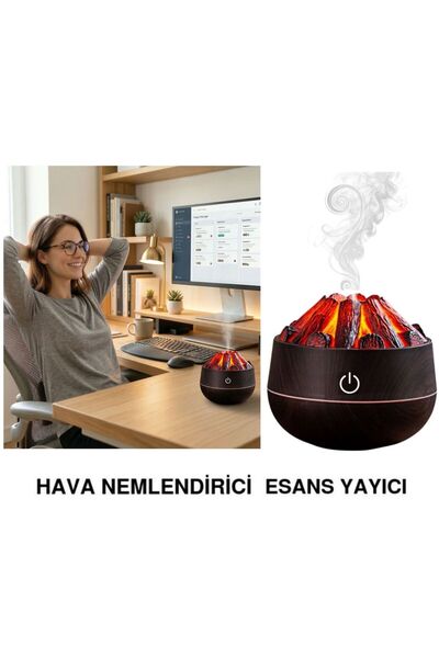 Bosphorus ŞÖMİNE TASARIMLI USB LI LED AYDINLATMALI HAVA NEMLENDİRİCİ,AROMATER...