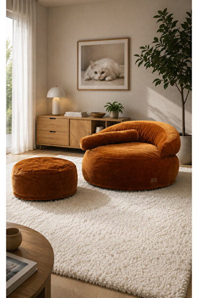BED LİNE Bella Yıkanabilir Puf Koltuk Seti