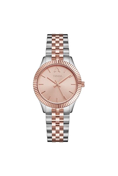 TRNDA Women's Stainless Steel Watch, Silver & Rose Gold Dial | Trnda32mm