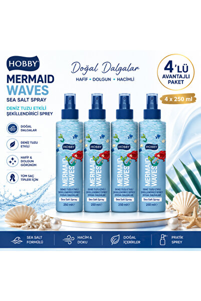 Hobby Mermaid Deniz Tuzu Spreyi 250ml X 4 Adet