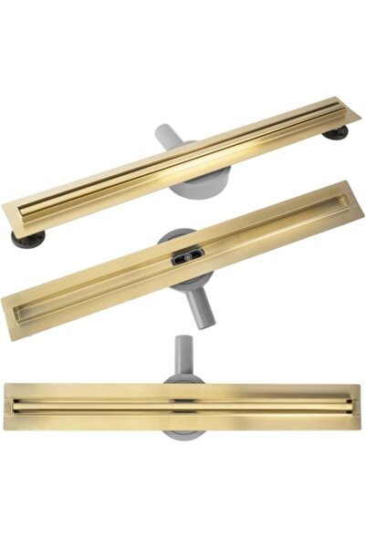 Rea Rigolă de Duș Liniară Neox Slim Pro 80 cm – Brush Gold