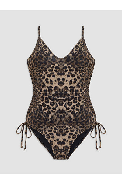 LC Waikiki Costum de baie cu imprimeu leopard și bureți detașabili