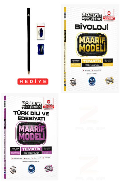 Çap Yayınları Tyt Biyoloji Türk Dili ve Edebiyatı 2 Kitap Maarif Modeli Temat...