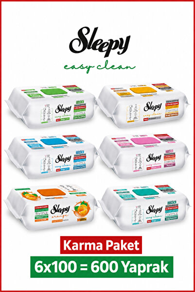 Sleepy Easy Clean Yüzey Temizlik Havlusu Mendili Arap Sabun + Çam Ferahlıgı +...