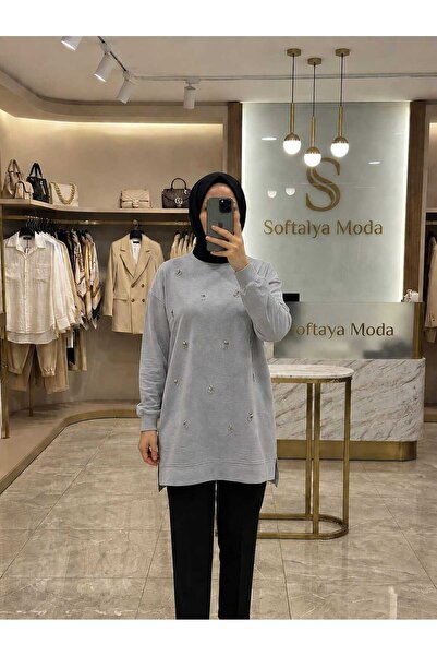 softalya moda KADIN MODERN DAMLA DESEN TUNİK