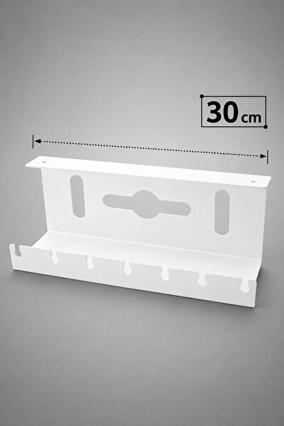 VENON 3O cm White Forex Luxury Cable Organizer | |   Under Desk Metal Cable O...