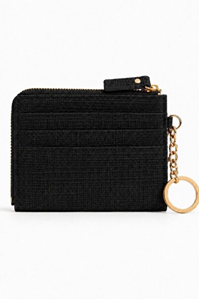 HAKKE Zippered Card Holder Wallet with Keychain