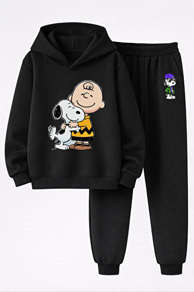 MAGORS Snoopy Printed 3-Yarn Quality Soft Texture Sweatshirt and Sweatpants C...