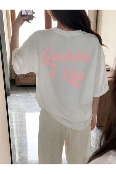 Generic Brand Guidette 4 Life Script Text,women's t-shirt,crew neck,100% cott...