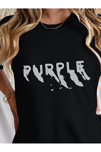 Generic Brand Grunge Style PURPLE Text,everyday essential,women's t-shirt,sho...