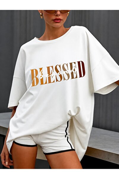 Generic Brand Blessed Beyond Typography Design,casual wear,back to school,sho...