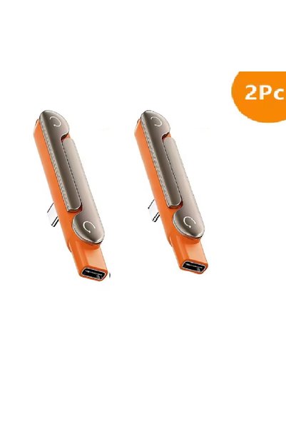 Choice1 Orange 2PC 240W USB C Built-in Stand Adapter Multi-function Foldable ...