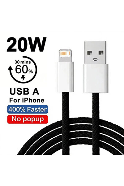 Choice9 1m Black 20W USB Fast Charging Weaving Cable For iPhone 11 12 13 Mini...